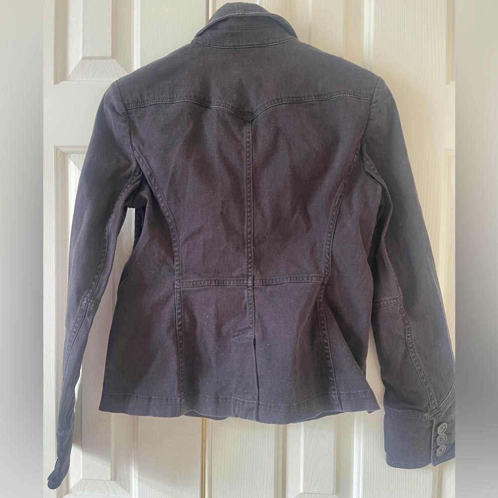 WOMENS MARC JACOBS BLACK TWILL STRETCH JACKET SIZE 8 - Picture 3 of 5
